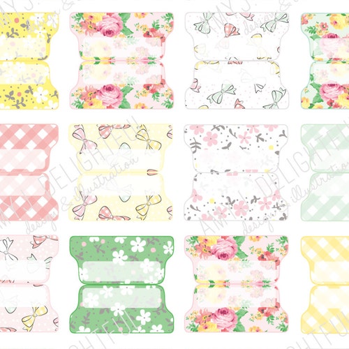 SMALL SIZE Printable Spring Planner File TABS Digital File | Etsy