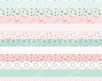 Printable WASHI TAPE stickers!-Digital File Instant Download- polka dots, florals, bible journaling, Happy Planner, DIY, pastel, pink