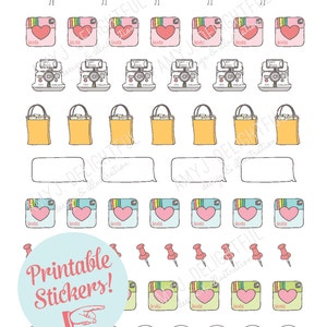 SOCIAL MEDIA Printable STICKERS - Digital File Instant Download- Iphone ...