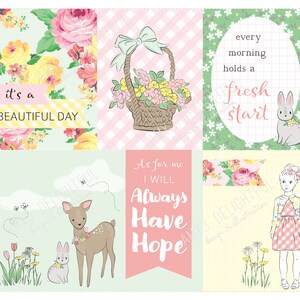 Frühling Journal Karten/Inserts-Digital File Instant Download-Planner Inserts, Traveler Journal, Project Life, Notizkarte, Blumen, Critters