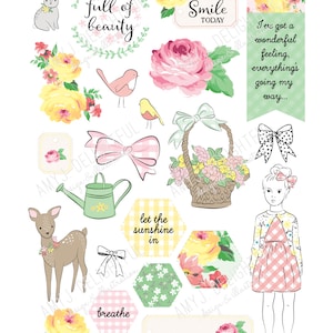 Printable SPRING PLANNER Die Cuts! - Digital File Instant Download ...