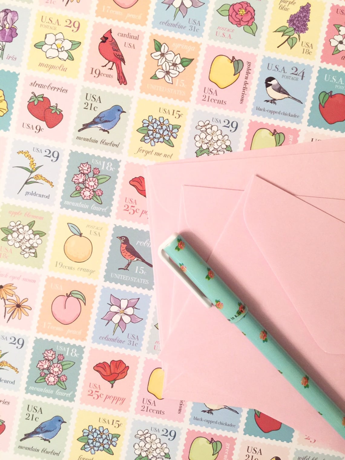 Printable Postage Stamp Style Stickers Digital File Instant Etsy