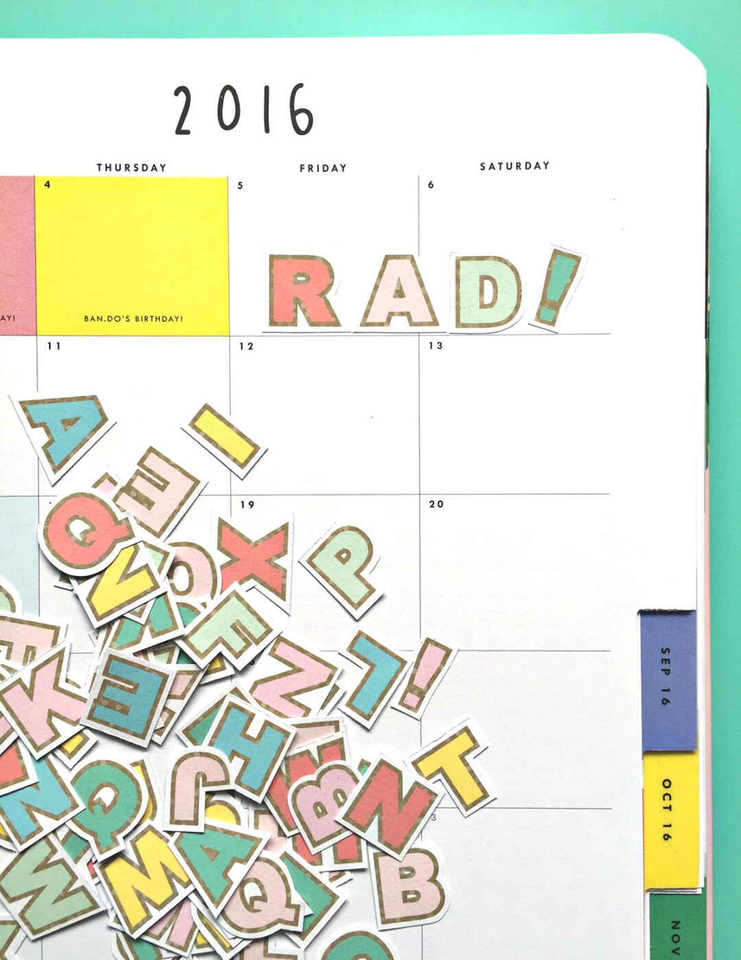 Printable ALPHABET Stickers!-digital File Instant Download-abcs, Letter, Text, Quotes, Planner ...