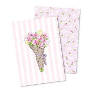 Printable FLOWER MARKET dashboard or divider - Digital File Instant Download-planning, pastels, spring, bouquet, pink, hand drawn,  insert
