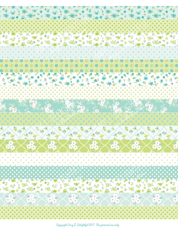 Printable washi tape stickersdigital file instant - etsy