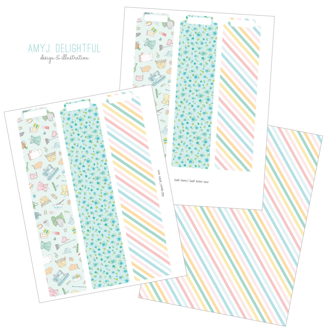 Printable Planner Bookmark Set- Digital File Instant Download- Dividers ...