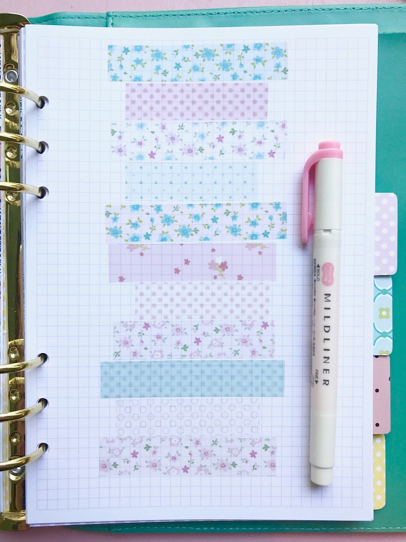 Printable WASHI TAPE Stickers!-digital File Instant Download- Polka ...
