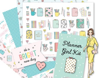 Printable PLANNER GIRL Die Cutsdigital File Instant | Etsy