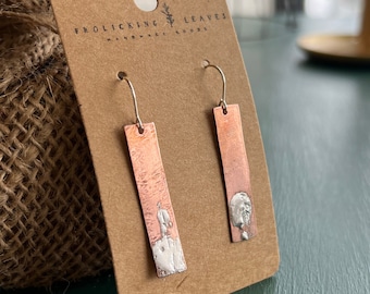 Copper and Sterling Soldered Earrings