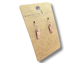 Tiny Simplistic Copper and Sterling Earrings