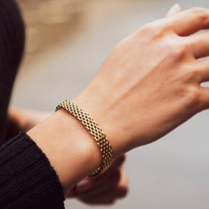 18K Gold Plated Chain Bracelet – Waterproof, Tarnish-Free, Hypoallergenic & Adjustable Jewelry for Everyday Wear
