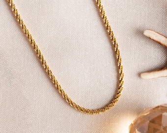 Minimal Gold Chain Necklace: Waterproof Layering Jewelry