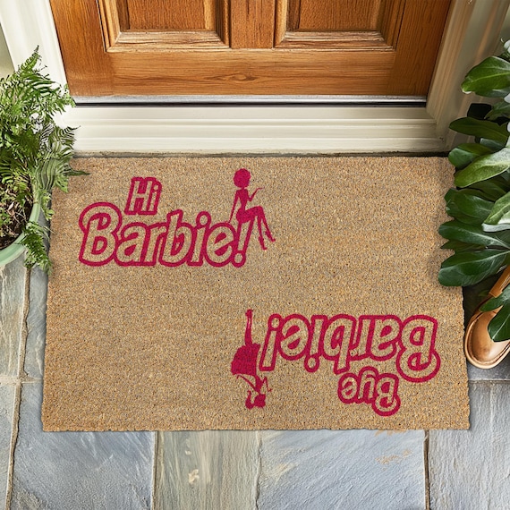 Hi Bye Doormat, Pink Aesthetic Rug, Girly Home Decor, Movie-Inspired Gift, Sassy Entryway Mat, Meme Home Decor, Doormat Funny, Colourful Rug