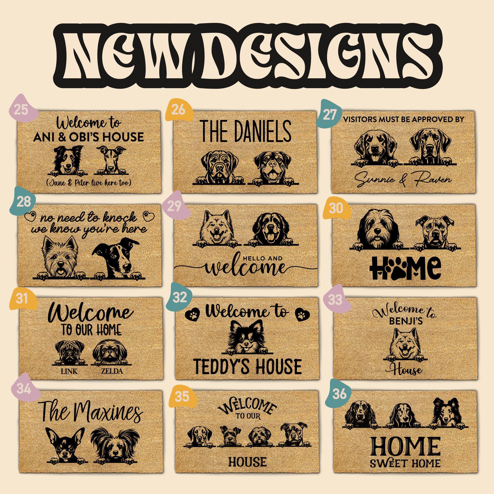No Need to Knock Dog Doormats - Welcome Funny Mat - Housewarming Gift