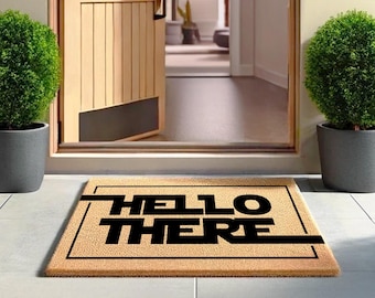May The 4th Be With You Hello There  Doormat, Star Wars Day, Star Wars Gift, Funny Star Wars Welcome Rug, Obi-Wan Grievous Inspired Rug