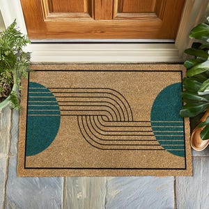 Modern Home Decor Doormat, Elegant Welcome Mat, Stylish Entryway Rug, Housewarming Gift, Outdoor Door Mat, Gift for Her, Aesthetic Doormat