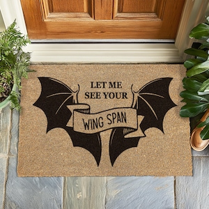 ACOTAR Door Mat, Night Court Inspired Doormat, Modern Fantasy Home Decor, Velaris Book Gift, Coir Entryway Mat, Rhysand Merch Home Decor image 1