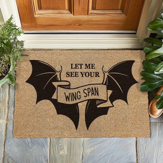 ACOTAR Door Mat, Night Court Inspired Doormat, Modern Fantasy Home Decor, Velaris Book Gift, Coir Entryway Mat, Rhysand Merch Home Decor