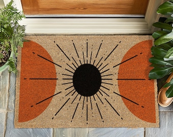 Mid Century Modern Doormat, Aesthetic Welcome Mat, Elegant Entry Rug, Minimalist Front Door Decor, Housewarming Gift, Cozy Home Touch