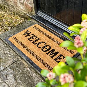 Welcome, Hero of Hyrule - Zelda Inspired Door Mat For Gamers - Zelda Gamer Doormat - Nerdy Zelda Entry Rug - Custom Zelda Doormat - Nintendo