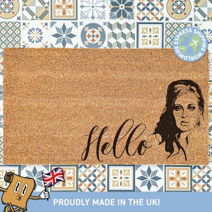 Adele Hello-deurmat, deurmat grappig welkom, songtekst deurmat, Adele Hello It&#39;s Me, nieuw interieur, grappig cadeau voor mannen en vrouwen