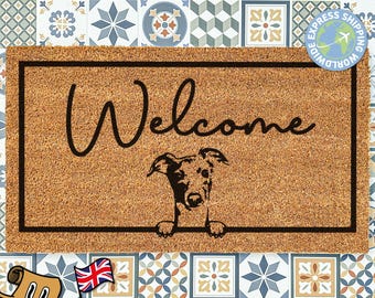 Greyhound Dog Doormat, Noble Dog Breed Doormat, Customised Greyhound Gift For Greyhound Lovers, Birthday Gift, Personalised Dog Gift