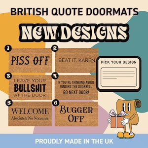 Funny Welcome Doormats With British Quotes, Rude Funny Door Mat, Housewarming Gift For Your Friends, New Designs Of Funny Welcome Mat