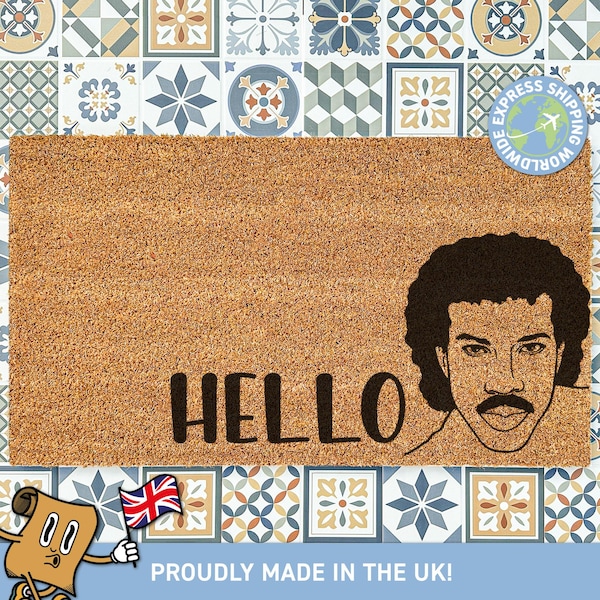 Lionel Richie Hello Doormat, Doormat Funny, Song Lyric Door Mat, Ritchie Hello, Hello Is It Me, New Home Decor, Custom Porch Decor