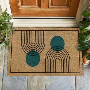 Decorative Welcome Mat, Stylish Entryway Rug, Contemporary Art Doormat, Housewarming Gift, Outdoor Door Mat, Modern Home Decor, Gift for Her