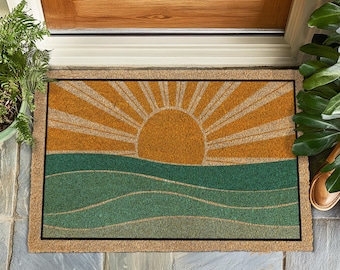 Minimalist Contemporary Art Doormat, Aesthetic Welcome Mat, Elegant Entry Rug, Minimalist Front Door Decor, Housewarming Gift, Custom Rug