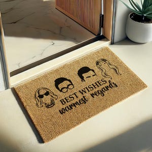 a door mat with the words best wishes on it