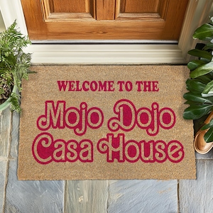 Welcome Movie Mat, Funny Meme Rug, Home Decor, Gift for Her, Custom Film Reference Doormat, Colourful Print Custom Quote Doormat