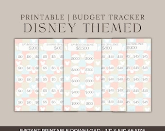 Disney Vacation Savings Challenge | Budget Tracker, Printable (Digital Download)