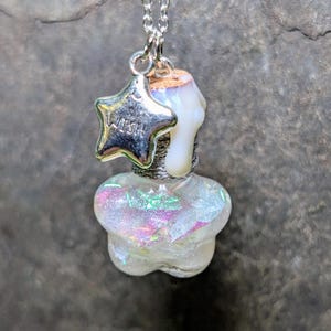 Star Light Potion Necklace. Bottle and charm on necklace chain