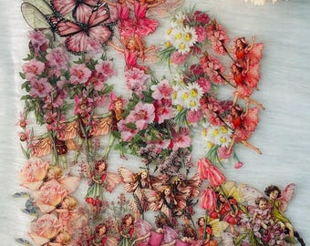 45 stks/doos waterdichte fee vlinderstickers vintage bloem sticker