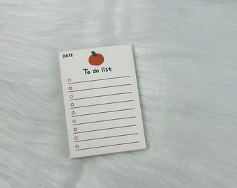 Tangerine Bär Notizblock: Kawaii To Do Liste, 50 Blatt
