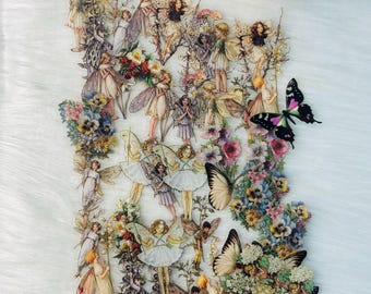 45 stks/doos waterdichte fee vlinderstickers vintage bloem sticker