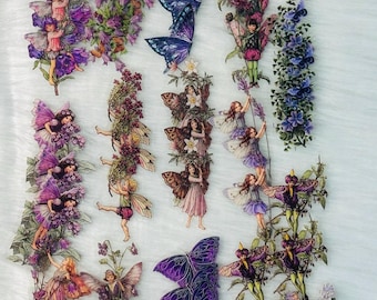 45 stks/doos waterdichte fee vlinderstickers vintage bloem sticker
