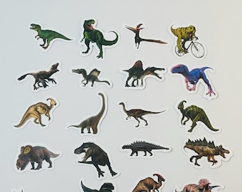 50 grappige dinosaurustekenfilmstickers: graffitistickers voor kinderen
