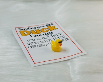 Große Entenenergie Badeente: Good Luck Geschenk + Lustige Karte