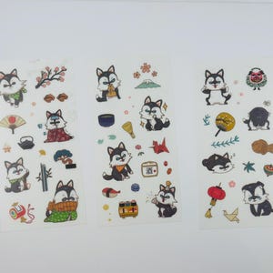 Cartoon Dog Stickers: Shiba Inu & Husky Assortment
