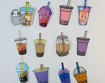 Stickers Boba Tea: planner- en dagboekstickers