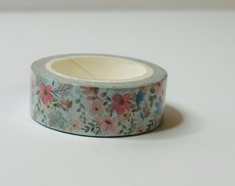 Pastel Blue & Pink Florals Washi Tape