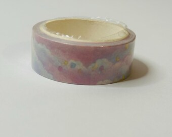 Washi-tape met pastelkleurige sterrenhemel: kawaii-dagboektape