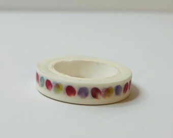 Regenbogen Punkte Washi Tape: Flaches Planner Tape