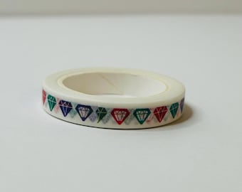 Regenbogen Diamant Washi Tape: Dekoratives Washi Tape (8mmx10m)