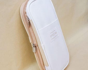 Two-Layer Large Capacity Pencil Case: Macaron Zip Pen Pouch