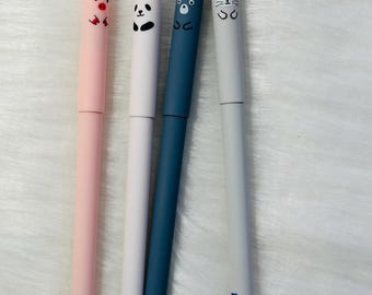 Kawaii dierenuitwisbare gelpen: panda, muis, beer, varken