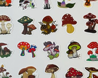 50 Stück Kawaii Pilz Aufkleber Spielzeug niedliche Cartoon Aufkleber Für Kinder DIY Laptop Scrapbook Briefpapier Kühlschrank Lustige Aufkleber
