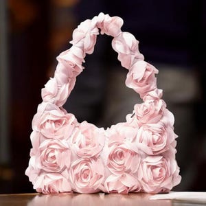 Bolsa rosa para mulheres, bolsa quadrada elegante, bolsa clutch para festa de casamento, bolsa de presente fofa para ela